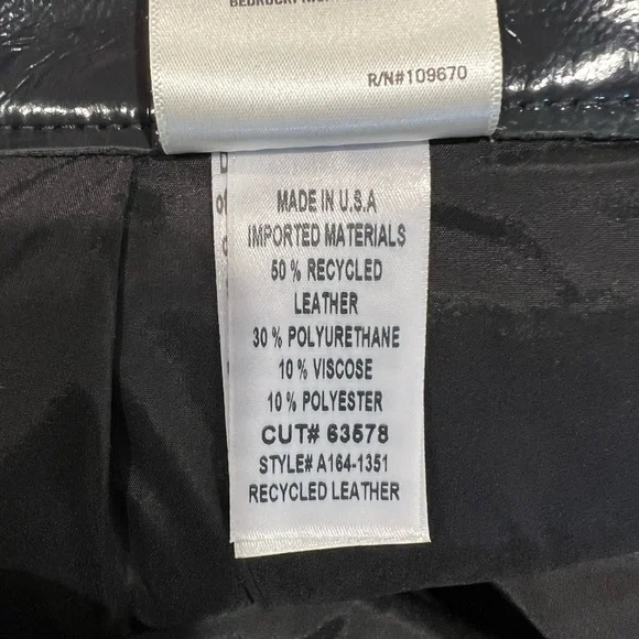 AGOLDE Recycled Leather 90's Pinch Waist Straight Leg Pants in Carbon (32) - Picture 12 of 14